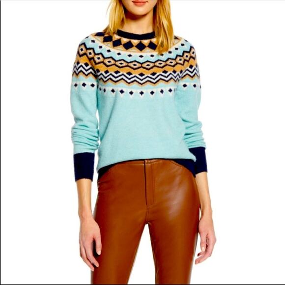 Halogen Atlantic Pacific Blue Navy Crew Sweater - Picture 2 of 12